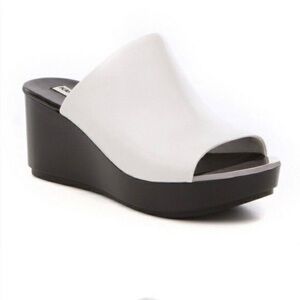 Karl Lagerfeld Black and White Women's Wedge Sandals